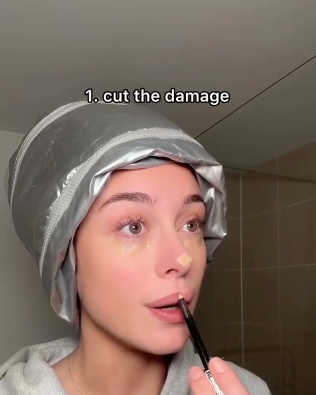 Still from the video: 1. cut the damage
